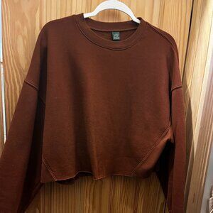 Wild Fable Brown Cropped Sweatshirt